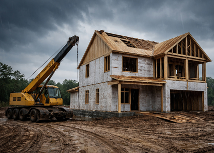 unfinished home and construction