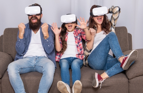 Family using VR